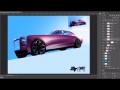 Replicating a car design sketch render in Photoshop